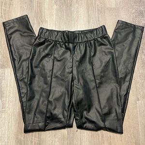 Francesca's Collections Black Faux Leather Pants